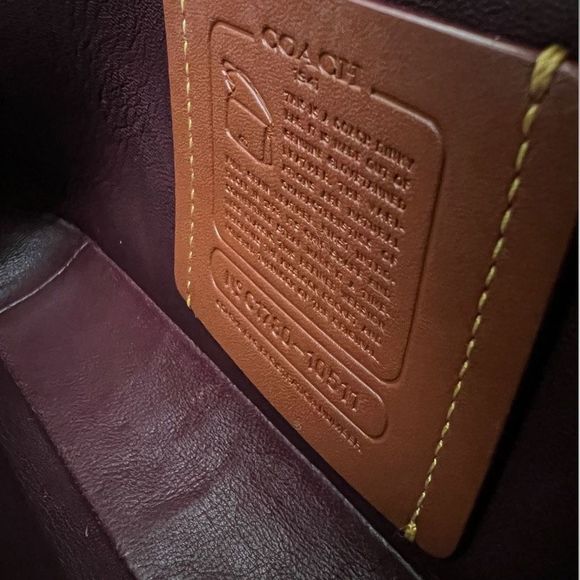 AUTH Coach 1941 Dinky with Glitter Tea Rose Bag, Dust Bag, Gift Box Steel Blue - Picture 15 of 16